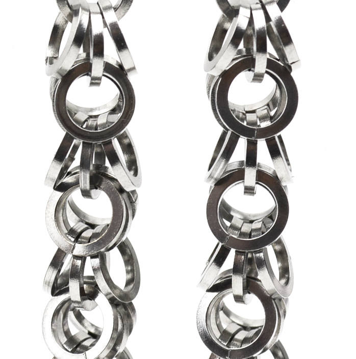 Steel Ruffles Earrings - Small Links