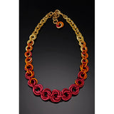 Knotted Graduated Necklace - FLAME Ombre