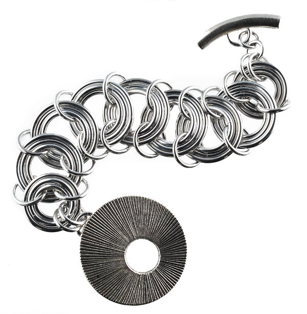 Concentric Euro 4-in-1 Bracelet - Silver Color