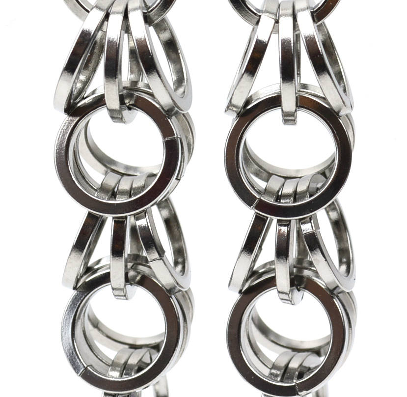 Steel Ruffles Earrings - Large Links