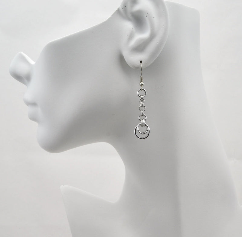 Crescent Chain Dangle Earrings