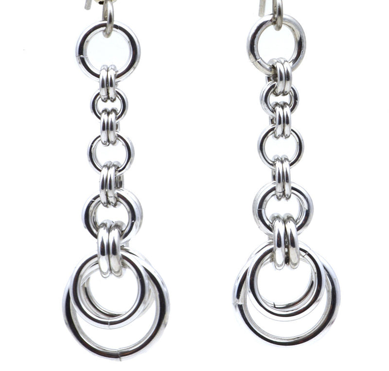 Crescent Chain Dangle Earrings