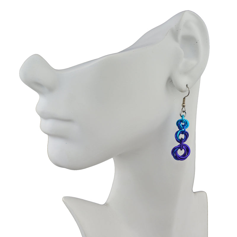 Knotted Graduated Earrings - Water