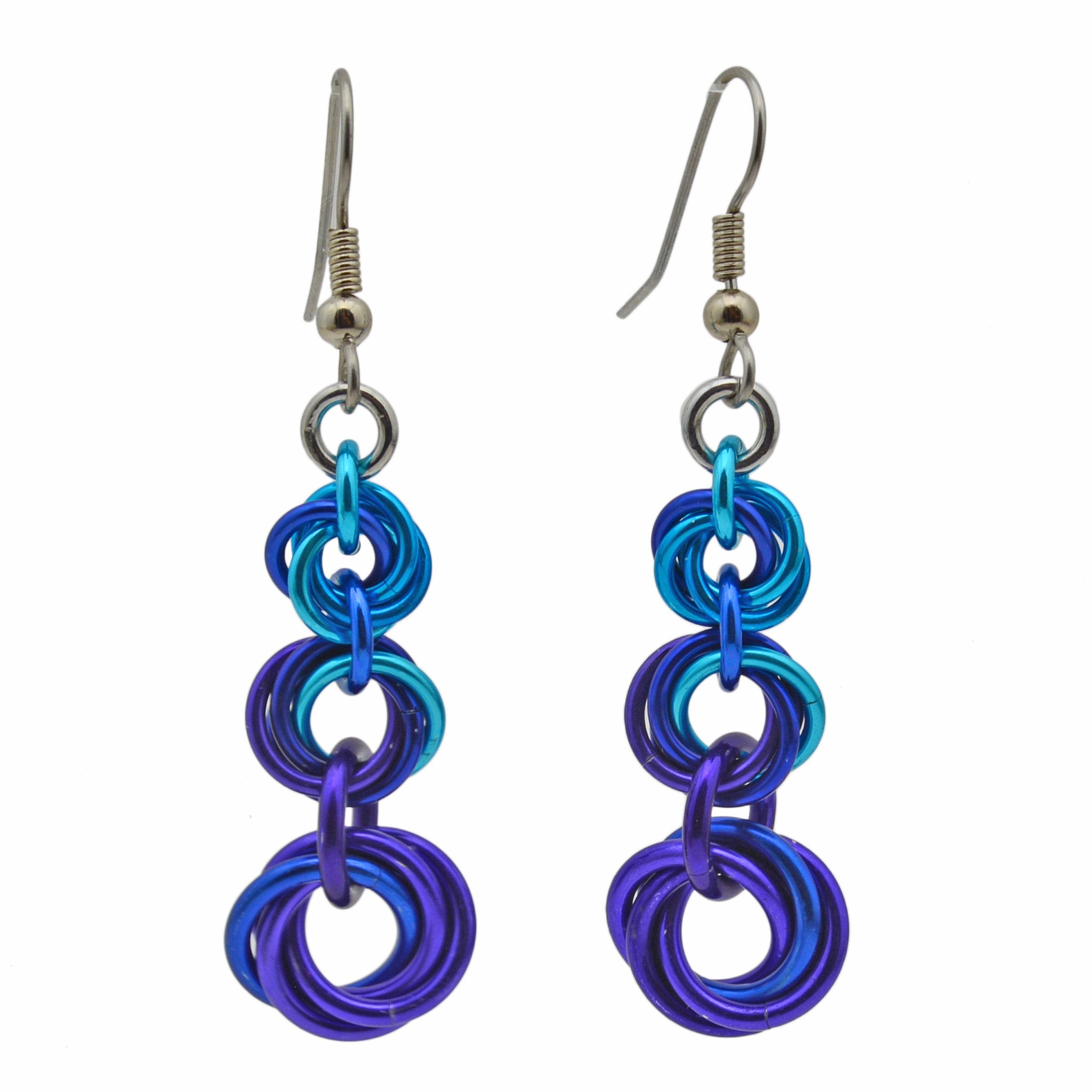 Knotted Graduated Earrings - Water