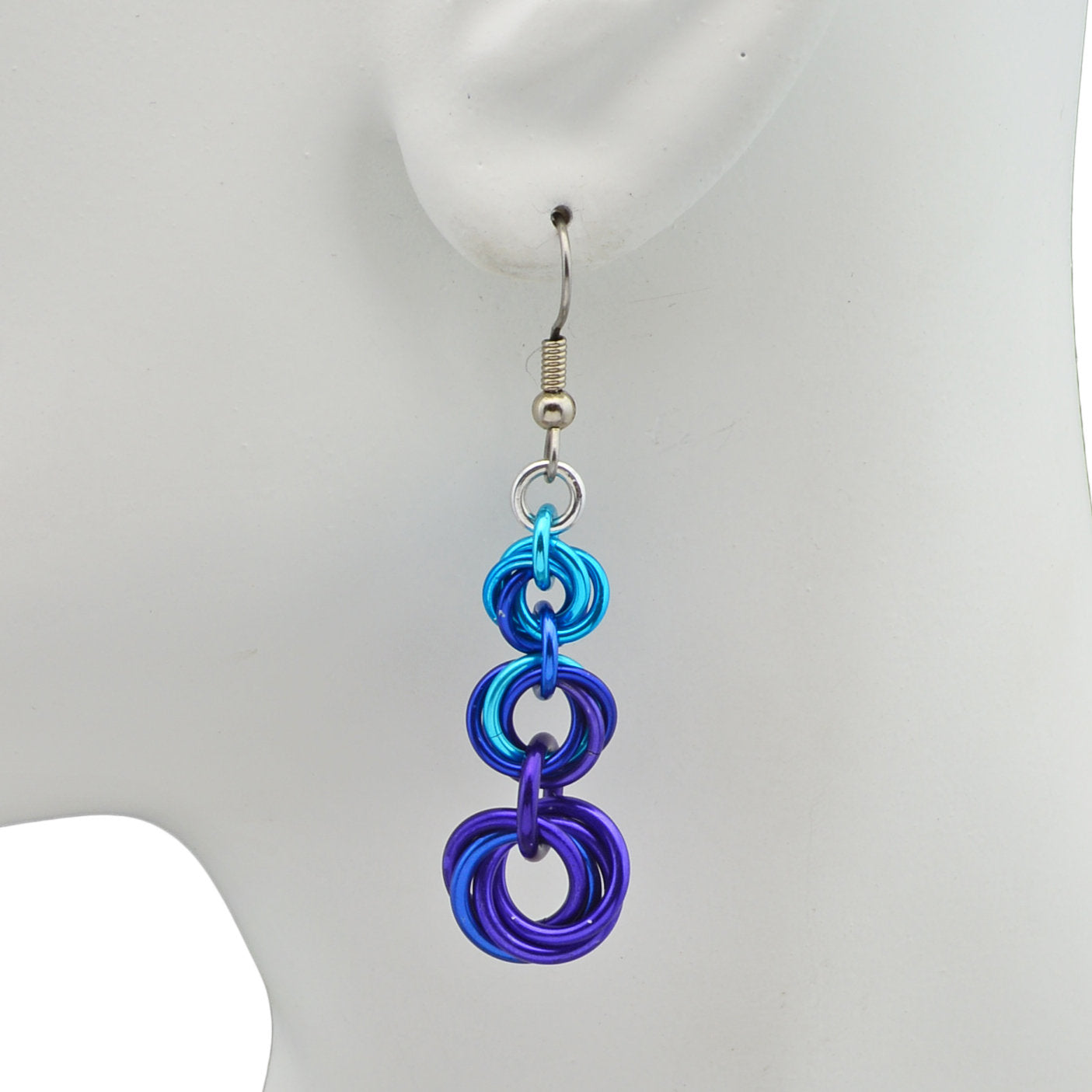 Knotted Graduated Earrings - Water