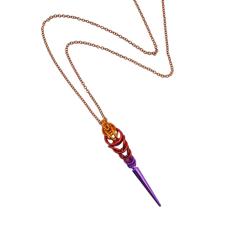 RESERVED: Spike Pendant on Copper Chain