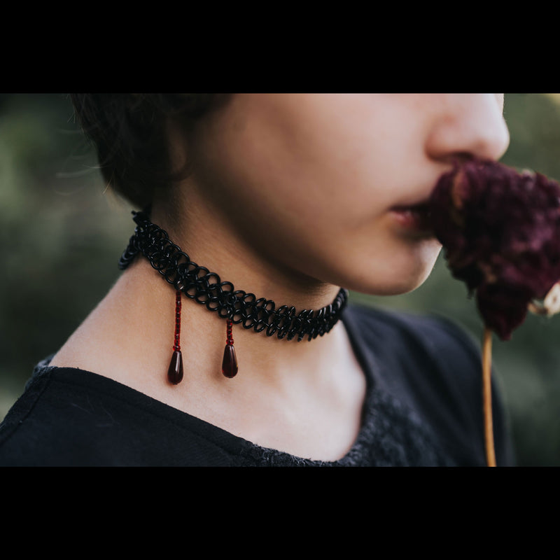 Black Lace Choker Necklace | Halloween Jewelry | Pretty Attitude